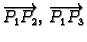 $ \overrightarrow{P_1P_2},\,
\overrightarrow{P_1P_3}$