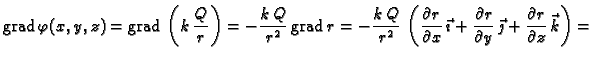 % latex2html id marker 40842
$\displaystyle {\rm grad\,}\varphi(x,y,z)={\rm grad...
...l r}{\partial
y}\,\vec{\jmath} +\frac{\partial r}{\partial z}
\,\vec{k}\right)=$