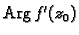 % latex2html id marker 45925
$ {\rm Arg\,}f'(z_0)$