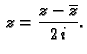 $\displaystyle \,z=\frac{z-\overline{z}}{2\,i}.$