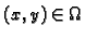 $ (x,y)\in
\Omega$