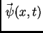 $ \vec{\,\psi}(x,t)$
