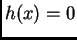 $ h(x)=0$