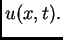 $ u(x,t).$