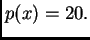 $ p(x)=20.$