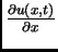 $ \frac{\partial u(x,t)}{\partial x}$