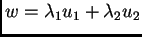 $ w=\lambda_1u_1 + \lambda_2u_2$