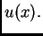 $ u(x).$