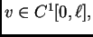 $ v \in C^1[0,\ell],$