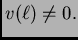 $ v(\ell)\neq 0.$