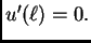 $ u'({\ell})=0.$
