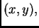 $ (x,y),$