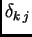 $ \delta_{k\,j}$
