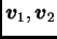 $ \boldsymbol{v}_{1},\boldsymbol{v}_{2}$