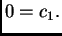 $\displaystyle 0 = c_1.$