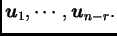 $ \boldsymbol{u}_1,\cdots,\boldsymbol{u}_{n-r}.$