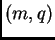 $ (m,q)$