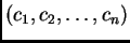 $ (c_1,c_2,\ldots,c_n)$