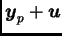 $ \boldsymbol{y}_p+\boldsymbol{u}$