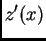 $\displaystyle z'(x)$