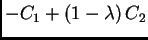 $\displaystyle -C_1+(1-\lambda )\,C_2$