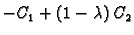 $\displaystyle -C_1+(1-\lambda )\,C_2$