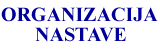 ORGANIZACIJA NASTAVE